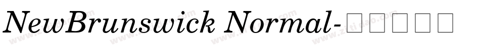 NewBrunswick Normal字体转换